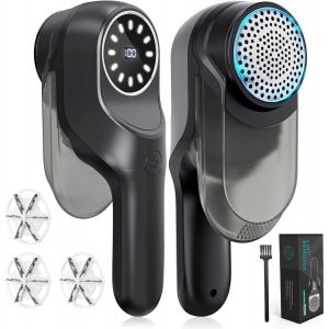 Rasoir Anti Bouloche &Eacute;lectrique Anti Bouloche V&ecirc;tement Puissant Et Efficace, Rasoir Bouloche Rechargeable C&acirc;ble Usb C Avec &Eacute;cran Led, 2 Vitesses Ajustables D&eacute;boulocheur Pour Pulls, Meubles, Tapis - Neuf