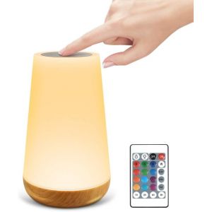 Veilleuse Led, Lampe De Chevet Colorée, Lampe De Table Avec Télécommande Et Rechargeable Par Usb Et 13 Couleurs Rvb Changeantes, Lampe De Nuit Rechargeable Pour Chambre À Coucher, Chambre D'enfant - Neuf