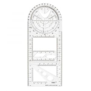 Règle Géométrique Multifonctionnelle,Modèle De Dessin Géométrique,Outil De Mesure Pour Étudiant,Règle De Mesure D'architecture De Bureau - Type Junior-3 - Neuf