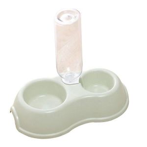 Gamelle Double Pour Animaux De Compagnie Avec Distributeur D'eau Automatique - Solution Pratique Pour L'alimentation Et L'hydratation Des Chiens, Des Chats Et Des Petits Animaux - Neuf