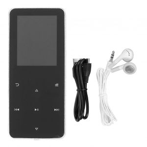 Lecteur MP3 Bluetooth 4.2 1,8 pouces Écran couleur Touche tactile Lecture vidéo Lecteur de musique portable avec haut-parleur Radio FM Livre électronique Argent 32GB - Neuf