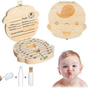 Bo&icirc;te &Agrave; Dents En Bois Bo&icirc;te &Agrave; Dents De Lait, Bo&icirc;te &Agrave; Dents De Lait En Bois, Bo&icirc;te &Agrave; Dents Pour B&eacute;b&eacute; - Neuf