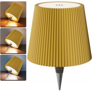 Subzonal-Lampe Bouteille Led Sans Fil - 5200mah Lampe De Table Rechargeable - Ip54 &Eacute;tanche Lumi&egrave;re De Bouteille Tactile &Agrave; Intensit&eacute; Variable 3 Couleurs Pour Int&eacute;rieur Ext&eacute;rieur Restaurant Bar (Or) - Neuf