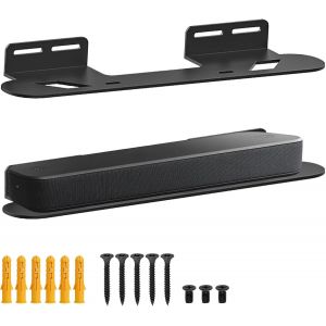 MEVRONISSHOP-Support Barre Son, Universal Support Mural Enceinte, Supports Haut Parleur, Pied de Fixation Murale Bras de Enceinte Sono, Charge Maximale de 15 kg, Noir - Neuf