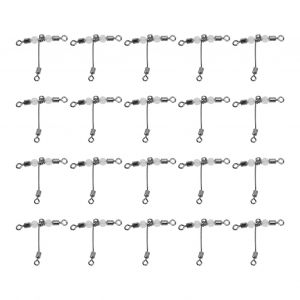 Lot De 20 Emerillons De Peche Lumineux En Forme De T, Connecteur A 3 Voies, Emerillon Roulant Croise Avec Perles 10 X 12 # - Neuf