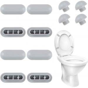Caoutchoucs De Si&egrave;ge De Toilette,Lunette Wc,Tampon En Caoutchouc Pour Couvercle De Toilette Et Si&egrave;ge De Toilette (12) - Neuf