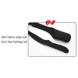 Housse De Protection Pour Canne &Agrave; P&ecirc;che Avec Capuchon &Eacute;lastique Et Sangle - &Eacute;quipement De P&ecirc;che Portable Et Extensible - Neuf