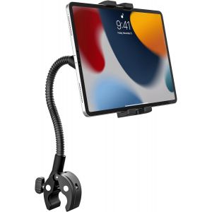 JGD-Support Tablette pour Poussette Fauteuil Roulant Bateau V&eacute;lo avec Col de Cygne, Support Tablette Guidon Tube P&ocirc;le pour iPad Mini Air Pro, Galaxy Tab, Kindle, Fire, T&eacute;l&eacute;phone, 4-13 - Neuf