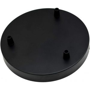 Subzonal-Rosace De Plafond En M&eacute;tal &Agrave; 3 Prises Multiples En Laiton Pour Suspension Industrielle, &Eacute;clairage De Plafond, D&eacute;coration Vintage (Noir) - Neuf