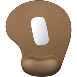 Tapis De Souris, Ergonomique Tapis De Souris Gamer Avec Repose Poignet En Gel, Portable, Parfait Pour Ordinateur, Bureau, Travail, Marron Cuir - Neuf