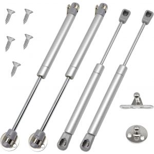 Lot De 4 Verin A Gaz,60n/6 Kg Verin Meuble Ressort Amortisseurs &Agrave; Gaz,Charni&egrave;res &Agrave; Fermeture Douce,Verin Hydraulique Verin Placard Pour Armoires Cuisine(4,60n) - Neuf