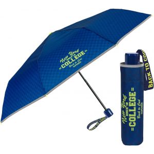 Parapluie Pliant Gar&ccedil;on Resistant Au Vent Compact Solide - Parapluie Enfant Pliable Ouverture Manuelle D&eacute;tails R&eacute;fl&eacute;chissants - Mini Parapluie Compact Voyage Garcon - Diam&egrave;tre 91 Cm - Neuf
