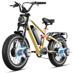 V&eacute;lo &Eacute;lectrique 20'' Eahora Terra Ii, Double Moteur 1500w ,48v20ah, Autonomie Maximale 50 Km/H, Shimano 7 Vitesses, Freins &Agrave; Disque Hydrauliques Avec Coupure Moteur, Autonomie Maximale 85 Km - Vert - Neuf