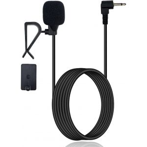 Microphone de voiture 2,5 mm - Radio st&eacute;r&eacute;o externe de rechange - Compatible avec Pioneer AVH-2400NEX MVH1400NEX DMH-1500NEX AVH-1400NEX GPS DVD - Neuf