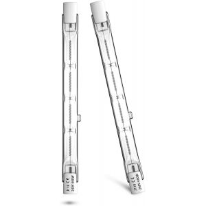 Kal-Ampoule Halogène R7s 118mm 400w 7500lm J118 Dimmable Double Extrémité 240v J Type Ligne Blanc Chaud 2800k Tungstène Filament Halogène Ampoule Pour Plafonnier Éclairage De Paysage,Lot De 2 - Neuf