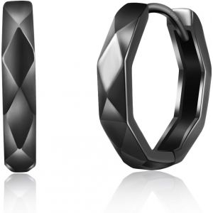 Immobird Boucles D'oreilles Argent Sterling 925 Unisex Creole Homme Femme Cadeau Pour Homme Femme Diam&egrave;tre:14mm - Neuf