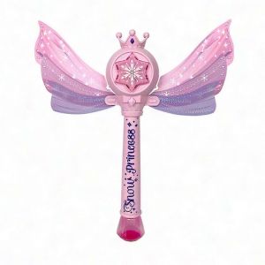 Jouets d'ext&eacute;rieur avec lumi&egrave;res LED et effets sonores pour filles : baguettes de f&eacute;es &agrave; bulles - Neuf