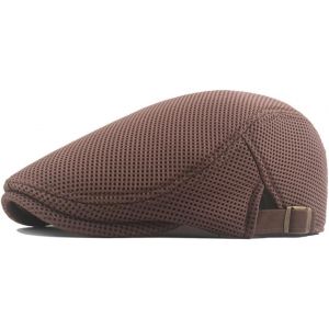 Kalanka-Casquettes Plate Pour Homme, Chapeau D'été En Maille Respirante Vintage Gatsby Casquette De Bérets, Beret Réglable Ivy Hat Hommes Ou Femmes, Gavroche Newsboy Flat Cap Ete - Neuf