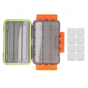 Boite A Leurres Double Couche, Plateau De Rangement Pour Materiel De Peche, Separateurs Amovibles Et Etanches, Organisateur D'hamecons - Neuf