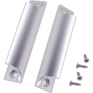 (Argent) 2pcs Poignée en Alliage d'Aluminium Porte Coulissante Poignée de la Porte du Balcon Poignée de Meuble Poignée de Tiroir pour Windows de la Quincaillerie d'ameublement avec des Vis - Neuf