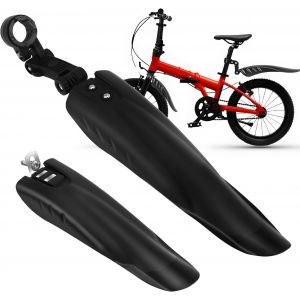 Asfasfq-Garde Boue De Vélo Enfant Set De Garde Boue Garde-Boue Avant Et Arrière Réglable Facile À Installer Noir Pour 16/18in. - Neuf