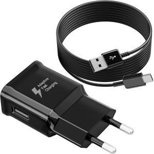 JGD-Chargeur Rapide Secteur USB Type C pour Samsung Galaxy A15 A14 A13 A05s A71 A55 A35 A34 A33 A25 A23 A53 S10 S10e S9 S8 S20 S21 M14 M34 Telephone, Chargeur pour Samsung Charge Rapide avec C&acirc;ble 2M - Neuf