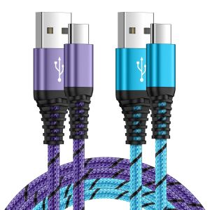 Hamiltion-Lot De 2 C&acirc;bles De Charge Usb C, 1,8 M, Pour Samsung Galaxy A15/A14/A13/A12/A55/A35/A54/A34/A53/Z Flip 4/Z Flip 3/S24/S23/S21/S20/S10/S9, Google Pixel, Xiaomi - Neuf