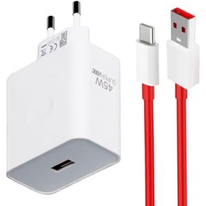 Supervooc 45w Fast Charger For Onepls Sam-Sung Galaxy Fast Charger With 1m Usb C Cable For Onepus 13 13r 12 12r 11 11t 10 10pro 9rt 5g 9 9pro 8 7 North 4 3 2 N100 N200 5g - Neuf