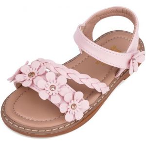 Utigh-Sandales Fille Sandale Cuir Enfant Fille Fleur Chaussures Ete Fille - Neuf