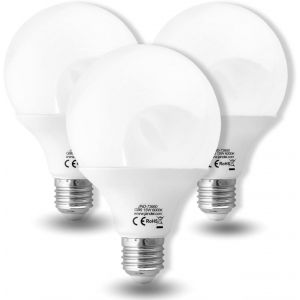 - Lot De 3 Ampoule Globe Led, G95 E27, 15w (Équivalent 120w Halogène) Lumière Blanc Neutre 4200k, 1500 Lumens, Cri ¿80, Non Dimmable - Neuf