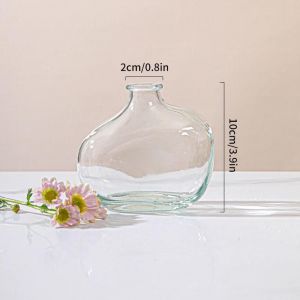 Fleur En Verre Bouteille De Fleur En Verre Nordique Vases &Agrave; Fleurs &Agrave; Rayures Transparentes Vases &Agrave; Fleurs Pour Centres De Table Bouteille D&eacute;cor &Agrave; La Maison .S22 Vase. - Neuf