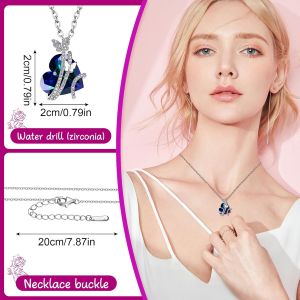 Eternal Pink,Valentine's Day Box Eternal Rose Gift For Birthday Woman Bear Jewellery Necklace Heart Card Mum Couple Girlfriend Christmas - Neuf