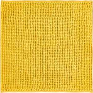 TIANYI-Tapis de Bain Antid&eacute;rapant en Chenille | Super Absorbant et Lavable en Machine | pour la Salle de Bain, Douche, Baignoire ou comme Tapis WC | Jaune - 45x45 cm - Neuf