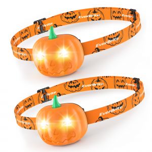 Lampe Frontale Led Ultra Puissante 2 Pieces, Everbrite, Lampe Frontale Halloween Citrouille 7 Lm Avec 2 Modes D'eclairage, Legere Et Etanche Pour Fetes, Aventures Nocturnes, Cadeaux Pour Halloween - Neuf