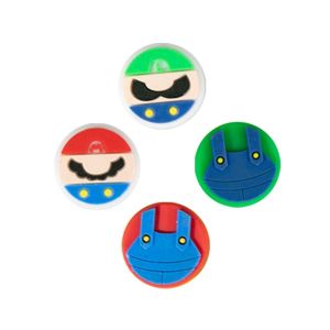 Capuchons De Pouce Mignons Compatibles Avec Nintendo Switch Joy-Con / Oled / Lite, Capuchons De Joystick En Silicone Souple, Kit Analogique 3d Kawaii Skin Pour Manette Ns, Mario Luigi Bros. - Neuf