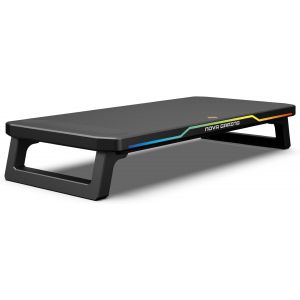 ChenQuanSarl-Celestium ¿ Réhausseur DÉcran Rgb Avec Hub ¿ Supporte JusquÀ 25Kg, Patins Antidérapants, 3 Ports Usb, 2 Ports Usb-C, Led Rgb ¿ Compatibilité Universelle - Neuf