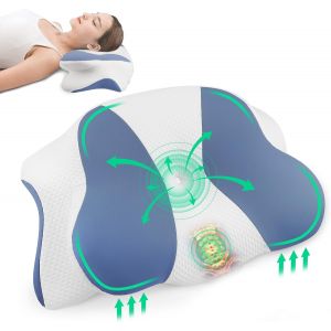 Oreiller Orthopédique À Memoire De Forme Pour La Nuque, Oreiller Ergonomique Cervical Pour Les Dormeurs Sur Le Côté, Le Dos Et Le Ventre, Anti Ronflement, Taie D'oreiller Lavable Hypoallergénique - Neuf