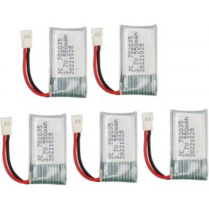 5pcs 3.7v 550mah Li Batterie, Rc Drone Batterie De Remplacement Uav Lipo Batterie Pour Hubsan X4 H107 H107l H107d Mjxrc F47 Dfd F180 Rc Drone-Ciciglow - Neuf