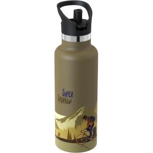 Tzf-Gourde Isotherme - Bouteille Isotherme - 350ml, 500ml, 750ml, 1l- Gourde Sport Étanche Avec Couvercle À Paille - Gourde Enfant Sans Bpa, Pour Bureau, Maison - Neuf