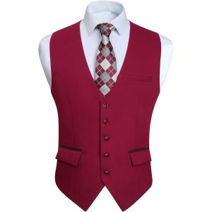Cauc-Gilet Costume Homme Formel Classique Casual Gilets Sans Manche Homme Pour Mariage Business Parti Coton Vest - Neuf