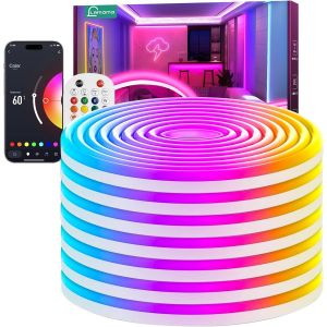 Ruban Led 10m, Rgb Neon Bande Led App Contr&ocirc;le, Multicolore 24v Flexible &Eacute;tanche D&eacute;coupable Synchronisation Musicale Bandeau Lumineuse Led Pour Int&eacute;rieur D&eacute;co - Neuf