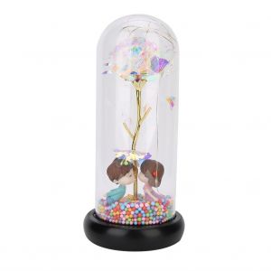 HJLIAN Lampe LED romantique en forme de rose, decoration de mariage, de maison, cadeau d'anniversaire, blanc - Neuf