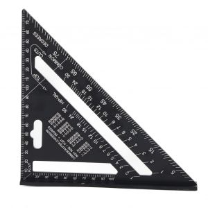 XYONG Regle triangulaire 7 pouces, equerre de charpentier en aluminium, outil de mesure portable pour le travail du bois, pour le bricolage - Neuf