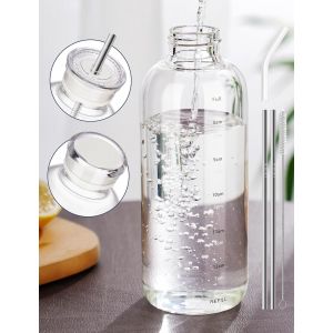 Shiba-Bouteille D'eau En Verre Transparent 750 Ml[3599] - Neuf