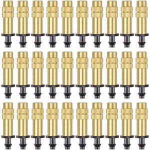 30Pcs 4/7 mm Réglable en Cuivre d'Irrigation goutte à Goutte de Pulvérisation des Buses de Micro-Irrigation par Aspersion de l'Équipement de Refroidissement de Jardin, les Légumes de Serre - Neuf
