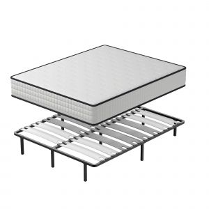 Ensemble Matelas en mousse + Sommier avec lattes larges 140x190cm, Epaisseur du Matelas 22cm - Neuf