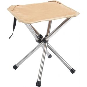 Eryi-Siège De Camping Portable, Tabouret Pliable De Camping, Camping Pliant Tabourets, Mini Chaise Pliante Portable, Petite Chaise De Camping En Aluminium,Pour Voyage Randonnée Pêche,Bbq (Petit Kaki) - Neuf