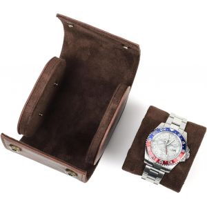 Kal-Montre Étui De Rangement Pour 1 Montres Fait À La Main En Cuir Véritable Organisateur De Rouleau De Rangement Pour Montres Montres Portables Boîte De Voyage - Neuf