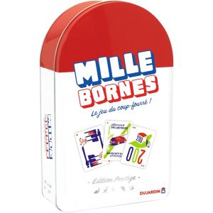 Loc-¿ Mille Bornes Prestige,Jeu De Société,Jeu De Cartes,Boite Métal,Coffret Cadeau,Atteignez Les 1000 Bornes En Premier,A Jouer En Famille Et Entre Amis,2 À 8 Joueurs,Dès 6 Ans - Neuf