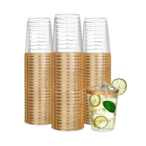 50 Pcs Tasses À Vin En Plastique Verres À Vin Jetables Clairs,Verres À Vin En Plastique,Verres Transparents Jetables - Neuf